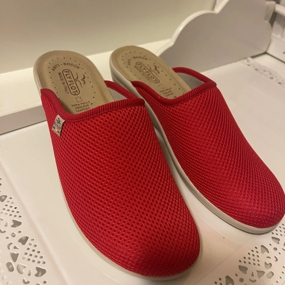 Fly Flot Italian soft lightweight Women's Open-Back Slippers